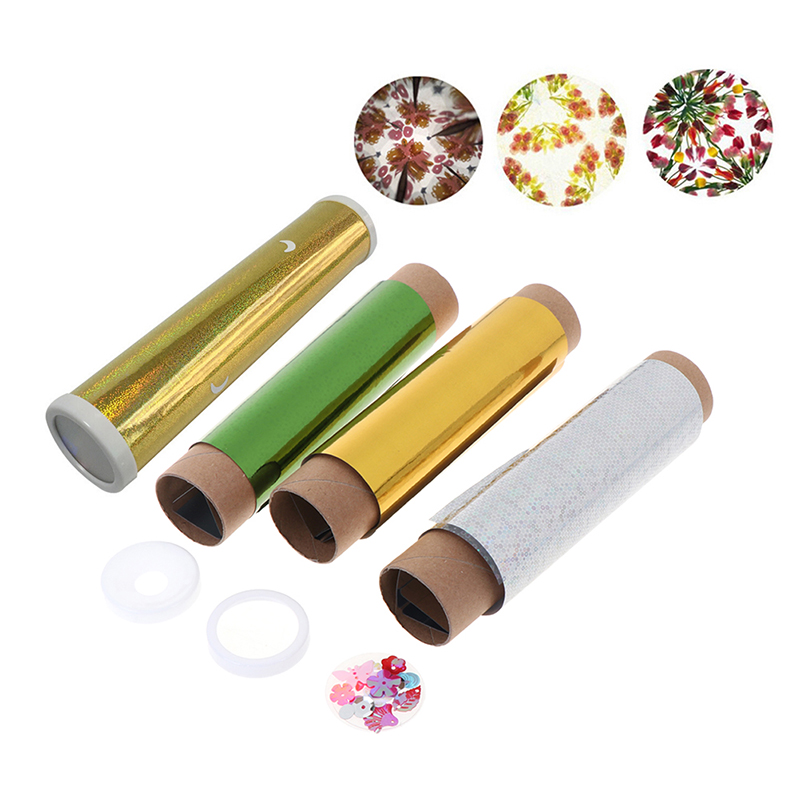Science Toys Diy - Kits giratórios coloridos do caleidoscópio para