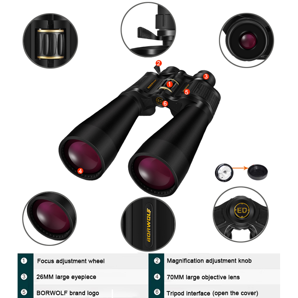 BORWOLF Binóculos com Lente Ob - National Geographic Telescope 70Mm avaliação e preço